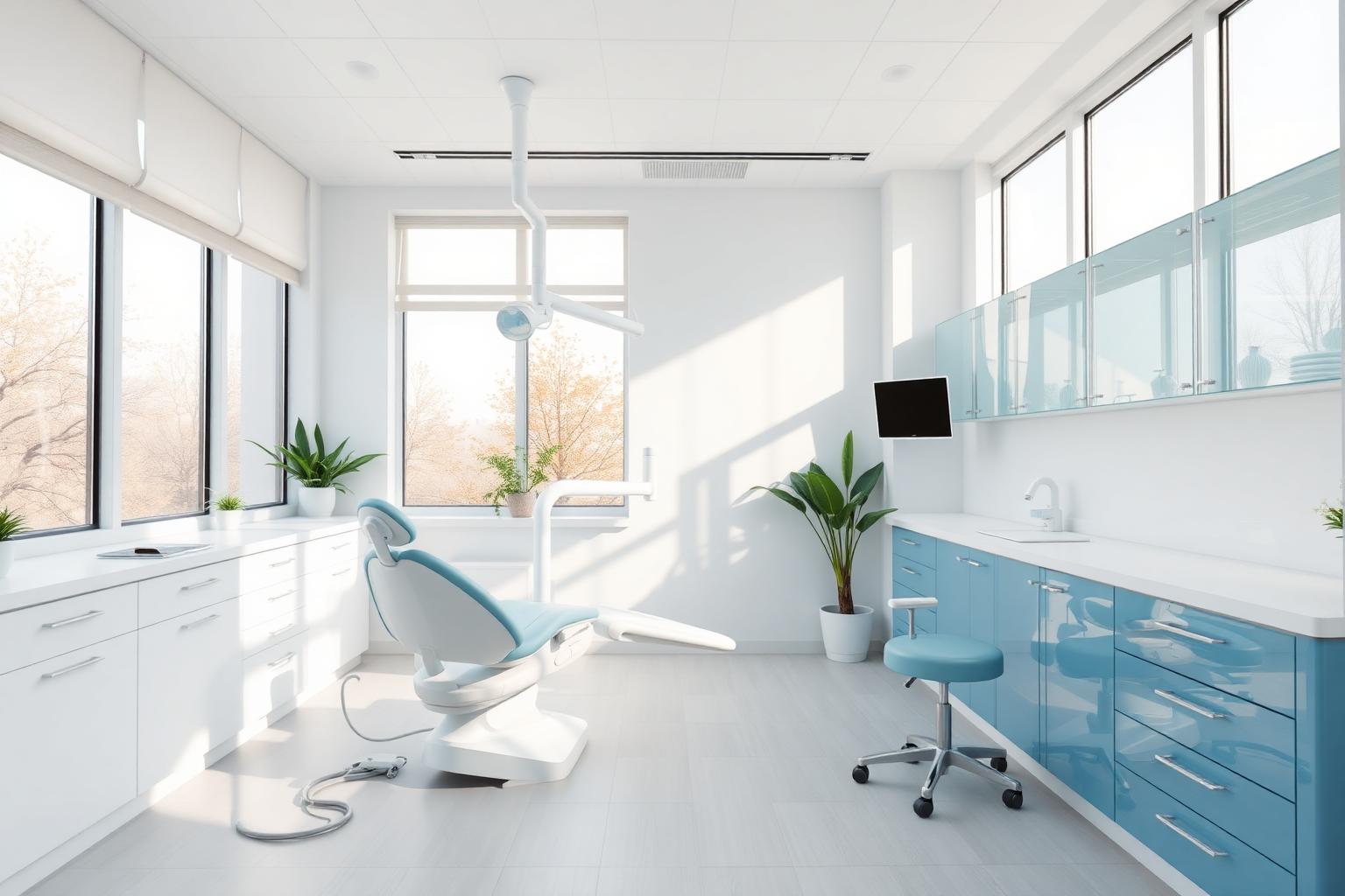 Bright modern interior of Madani Dental clinic in Belagavi